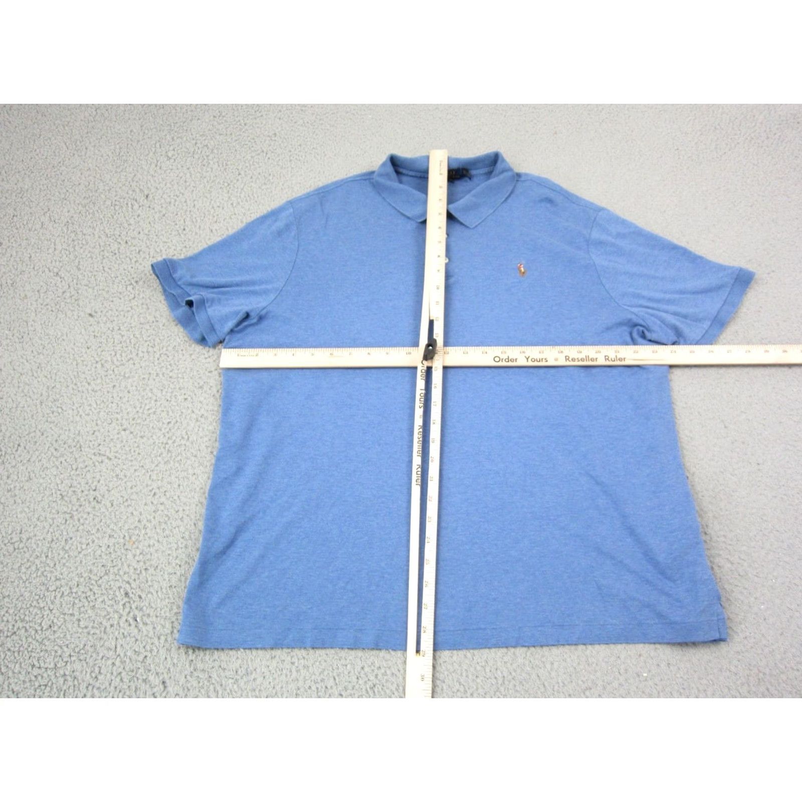 Polo Ralph Lauren Polo Ralph Lauren Polo Shirt Mens XL Blue Brown Flesh Pony Soft Classic Polo Shirt XL Mens Blue pol oShirt Size US XL / EU 56 / 4 - 5 Thumbnail