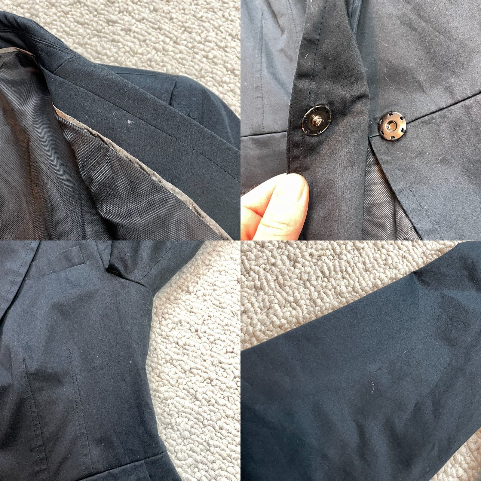 Banana Republic Banana Republic Blazer Womens 4 Black Cotton Stretch One Button Pockets Business Size S / US 4 / IT 40 - 8 Thumbnail