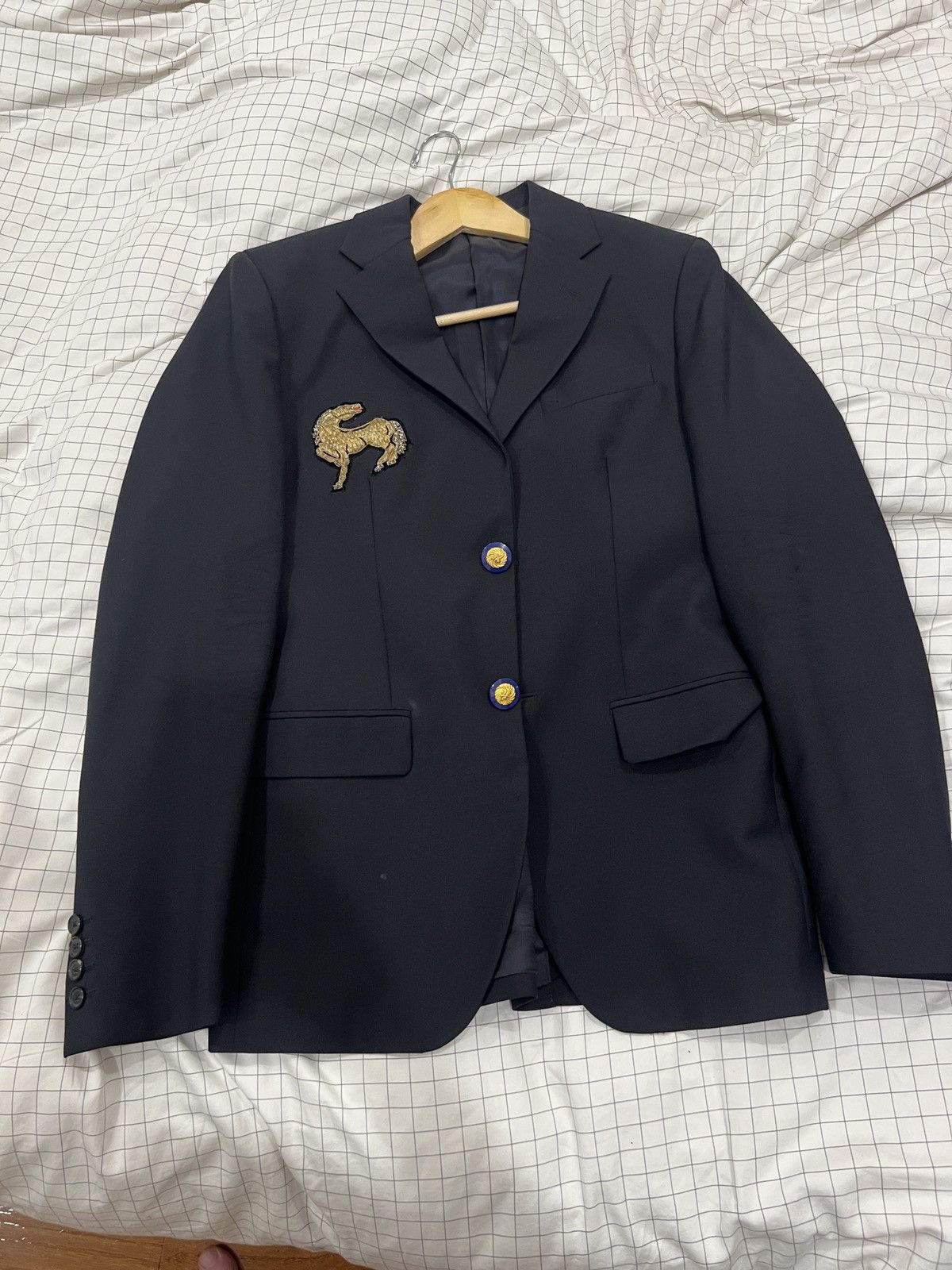 Raf Simons Raf Simons Runway Embroidered Wool Blazer, Sz 48 Size 38R - 14 Thumbnail