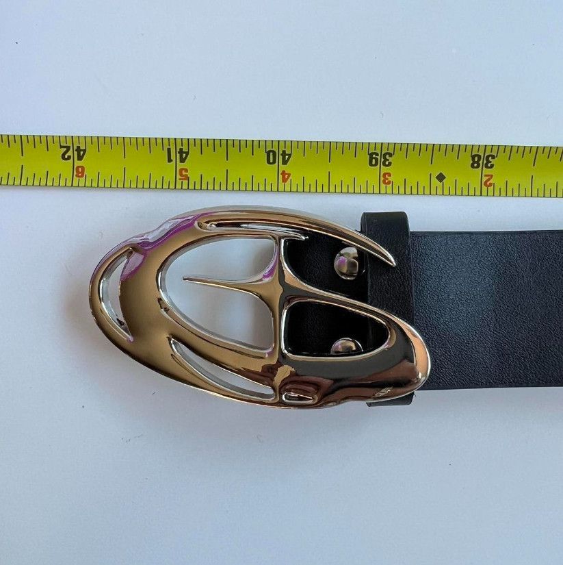 Designer × Japanese Brand Y2K 2000 chrome star futuristic cross emblem grunge emo belt Size ONE SIZE - 4 Thumbnail
