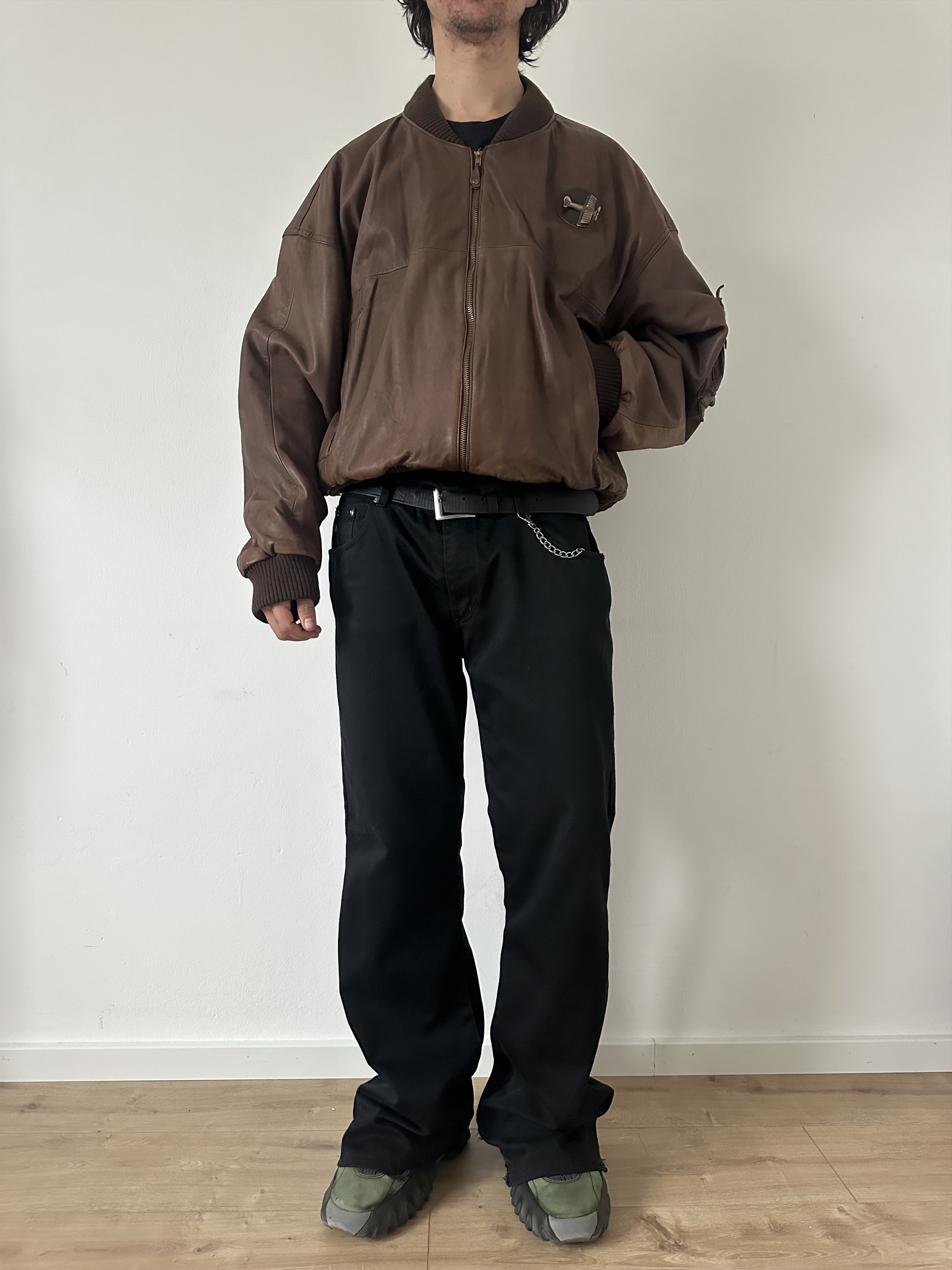 Genuine Leather Genuine leather aviator jacket Size US XL / EU 56 / 4 - 1 Thumbnail