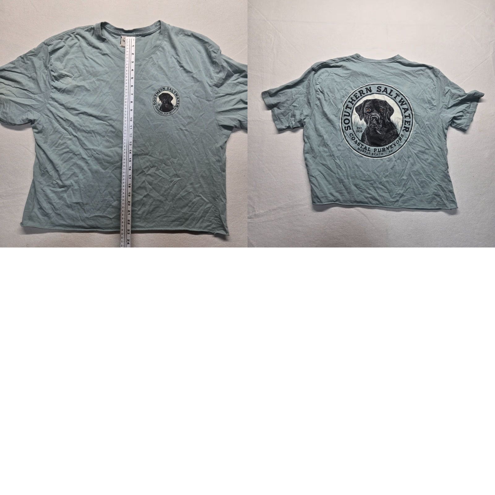 Vintage Coastal Outfitters Women's Blue Short Sleeve Cropped T-Shirt 3XL Size XXL / US 16-18 / IT 52-54 - 8 Thumbnail