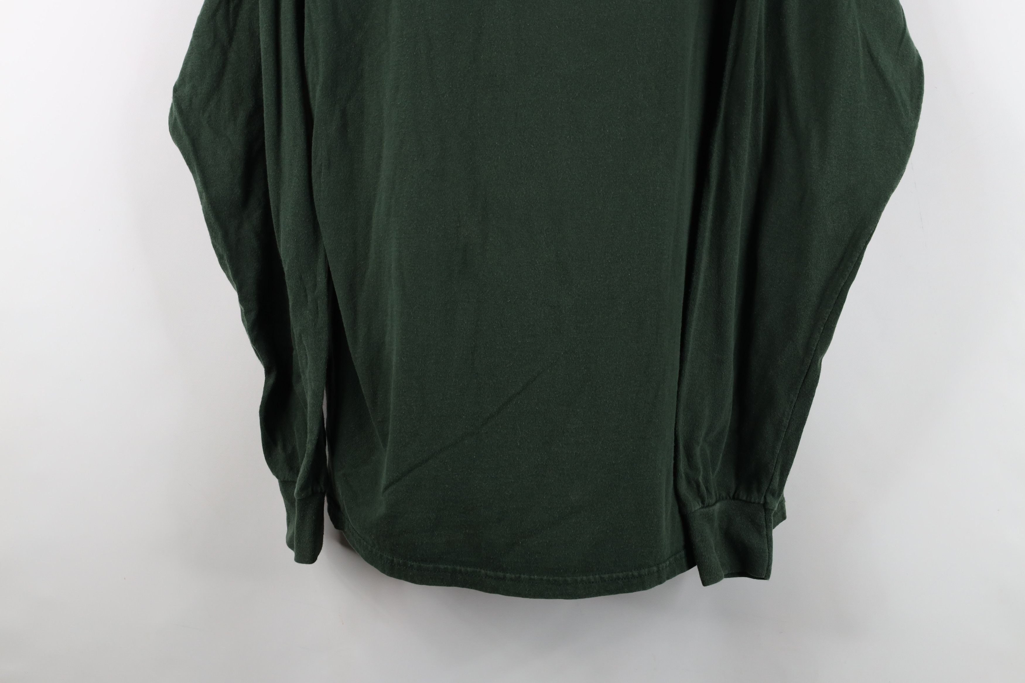 Vintage Vintage 90s Streetwear Cotton Long Sleeve T-Shirt Green Size US L / EU 52-54 / 3 - 3 Thumbnail
