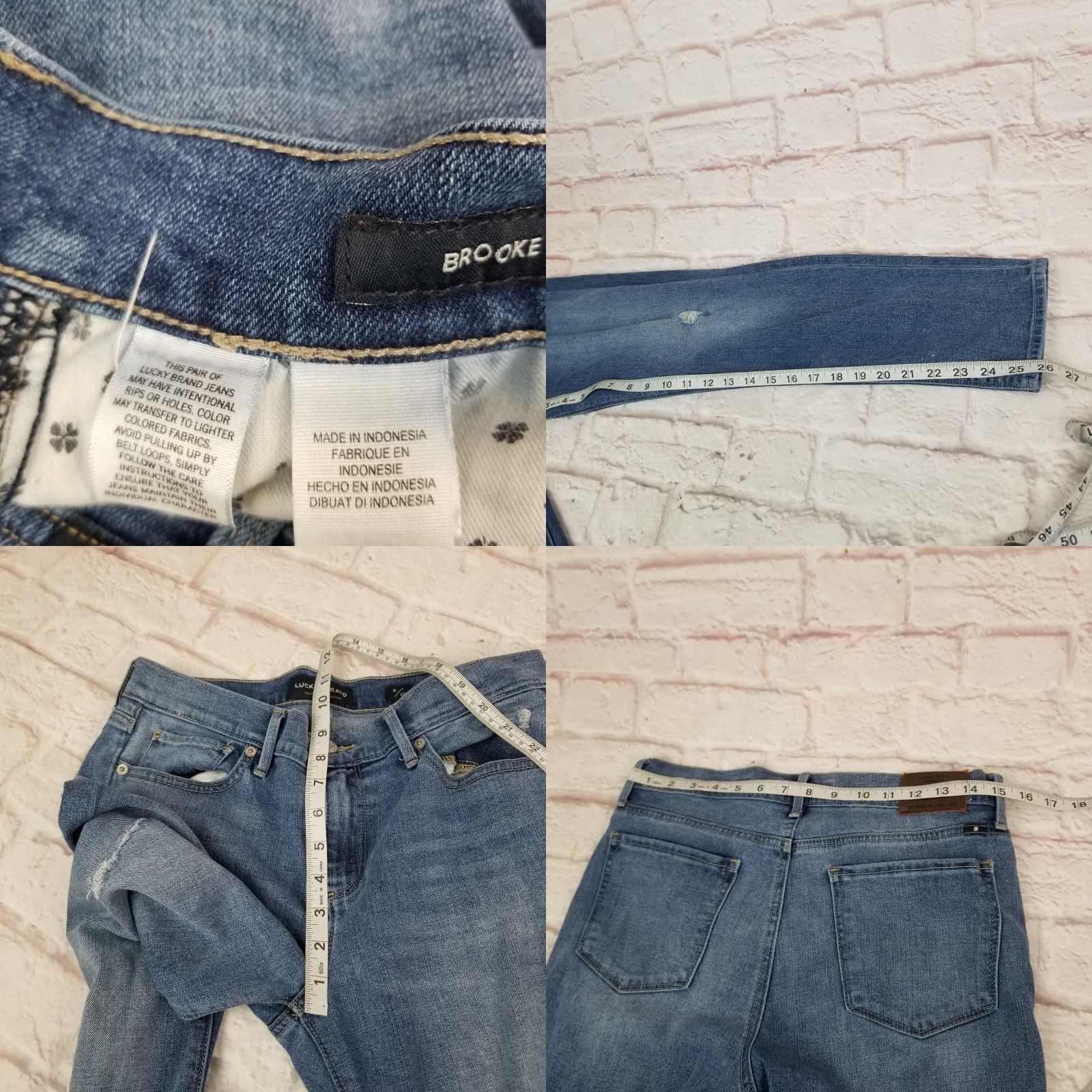 Lucky Brand Lucky Brand Jeans - Womens Crop Distressed Brooke Mid Rise 8 / 29 Blue 5-Pocket Denim Size 30" / US 8 / IT 44 - 8 Thumbnail