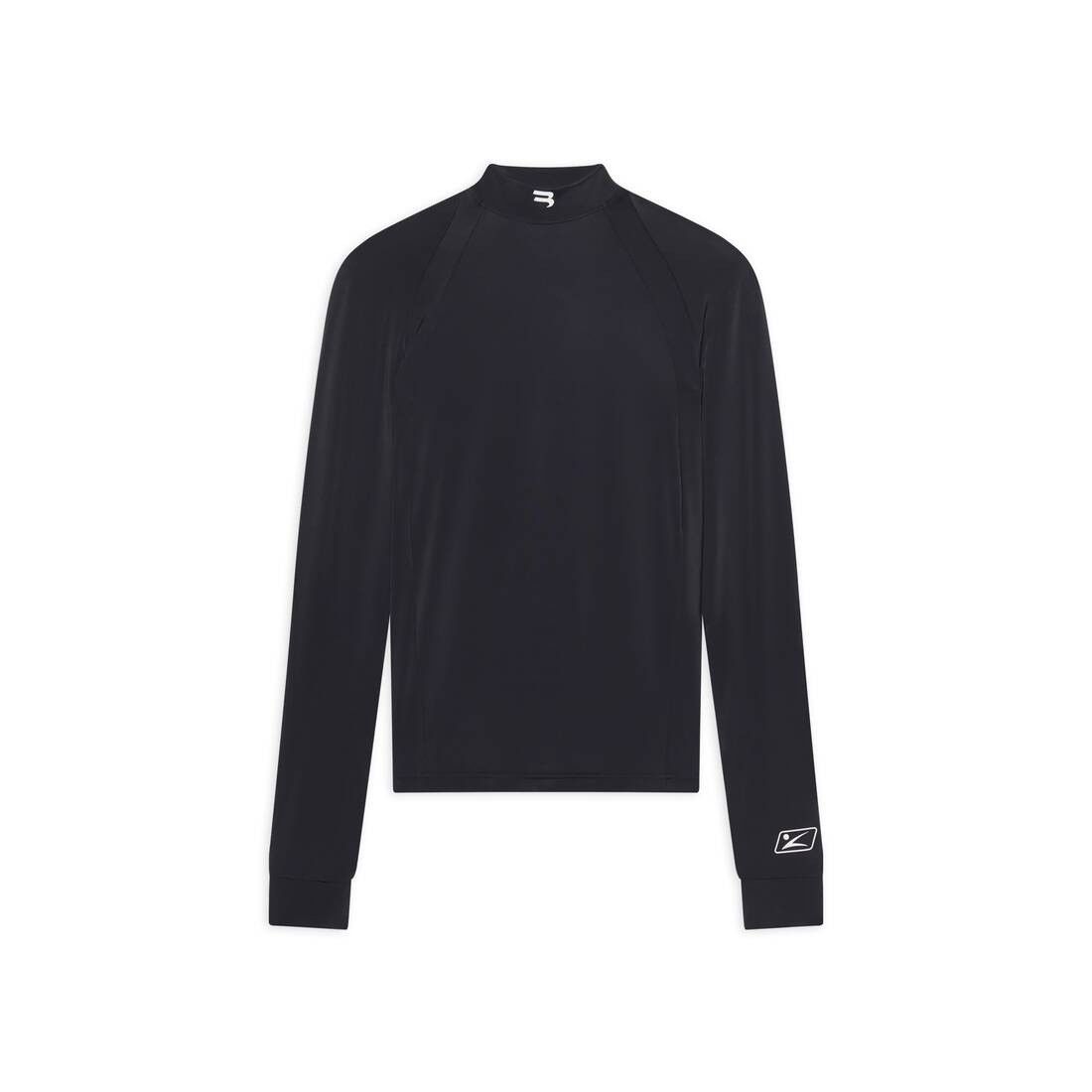 Balenciaga o1in1g0225 Sporty B Long Sleeve T-Shirt in Black Size M / US 6-8 / IT 42-44 - 1 Thumbnail