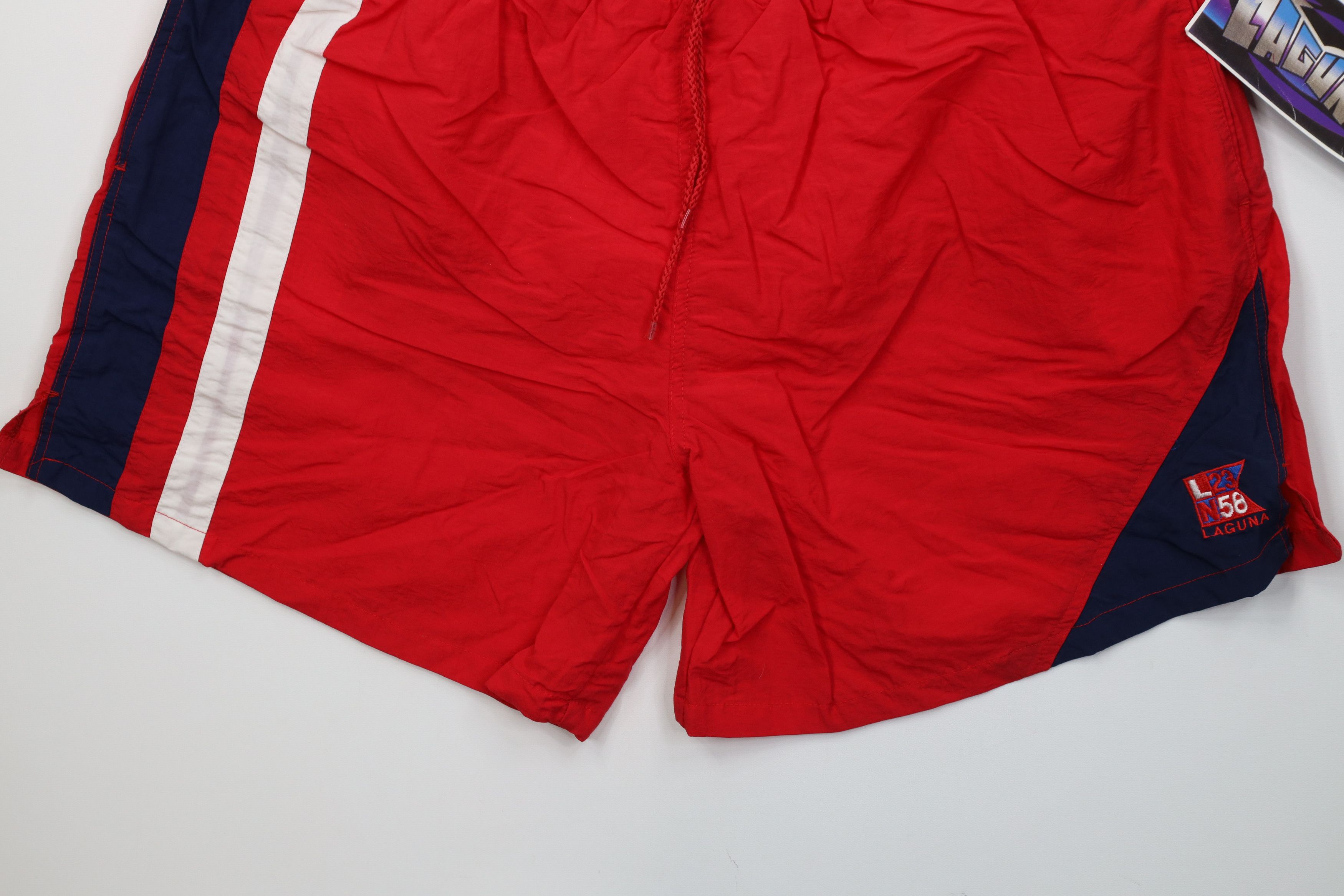 Vintage Deadstock Vintage 90s Streetwear Shorts Swim Trunks Red Size US 36 / EU 52 - 4 Thumbnail