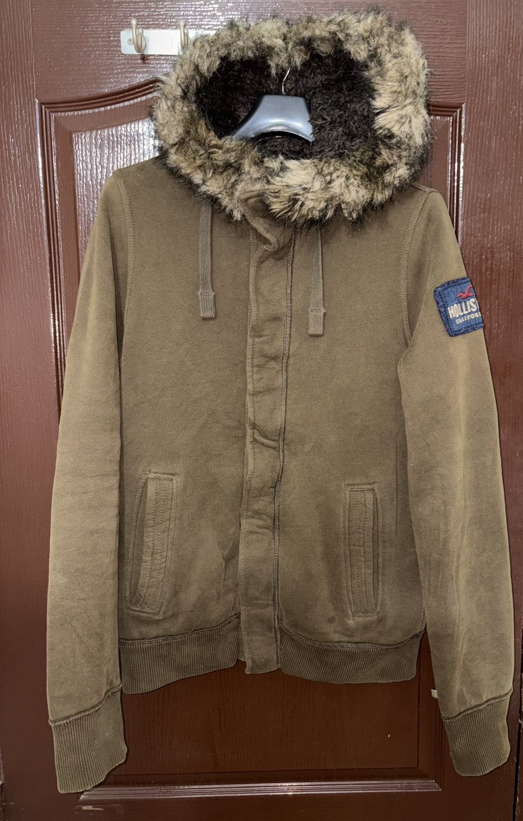 Hollister Hollister Co.Sherpa Lined Hooded Jacket Army Green Y2K Style Size US M / EU 48-50 / 2 - 17 Thumbnail