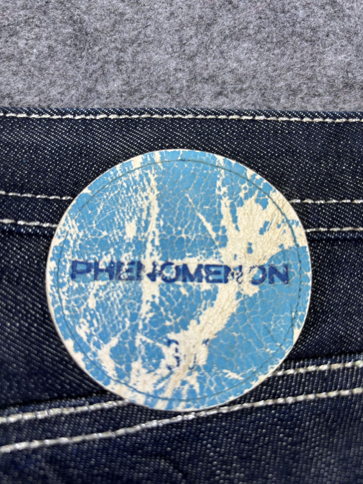 Japanese Brand PHENOMENON Tokyo Japanese Designer Skinny 10Oz Denim F751 Size US 29 - 12 Thumbnail