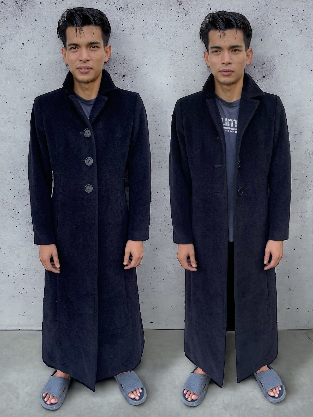 image of Atsuro Tayama Japan Over Coat Inspired Yohji Yamamoto in Black, Women's (Size Small)