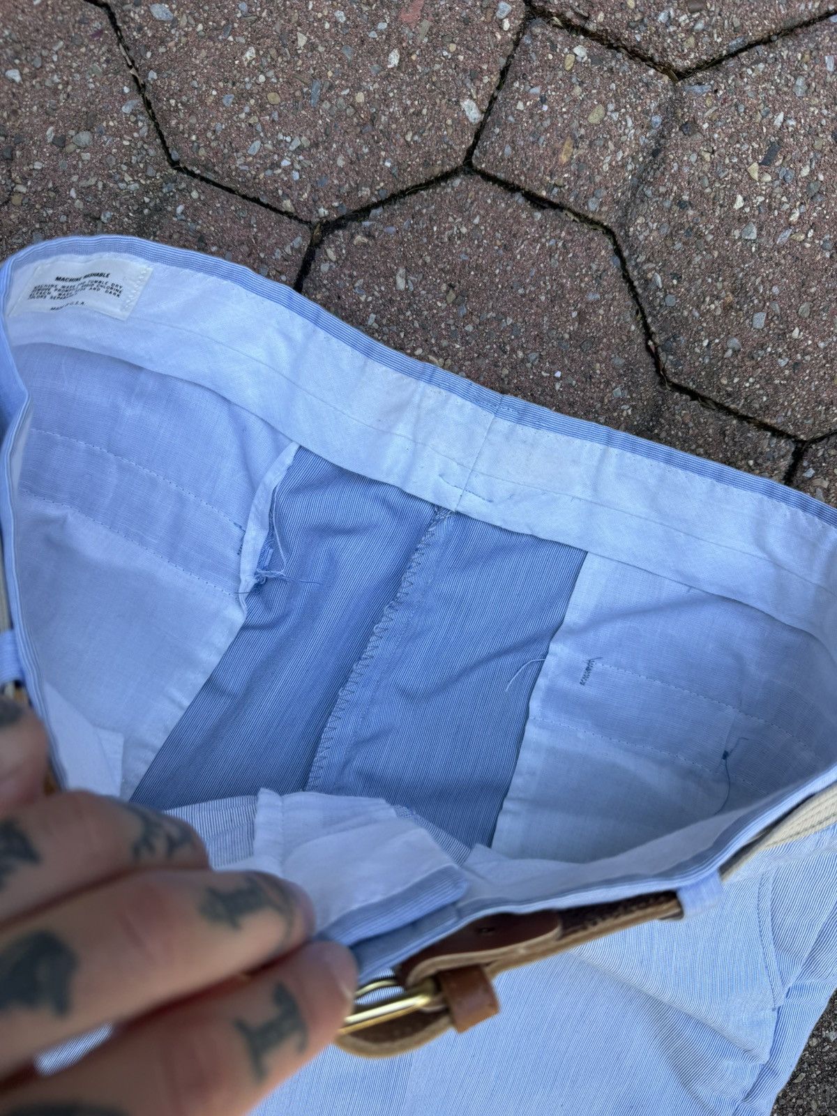 Vintage Vintage 1960s Handmade Blue Slacks Pants Custom 1of1 USA Size US 34 / EU 50 - 5 Thumbnail