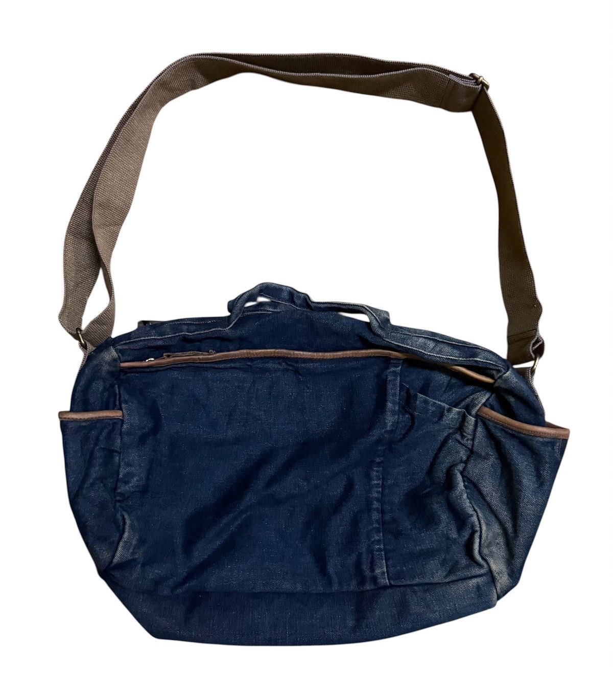 Japanese Brand Denim Messenger Bag Often Popular Handmade Size ONE SIZE - 1 Thumbnail