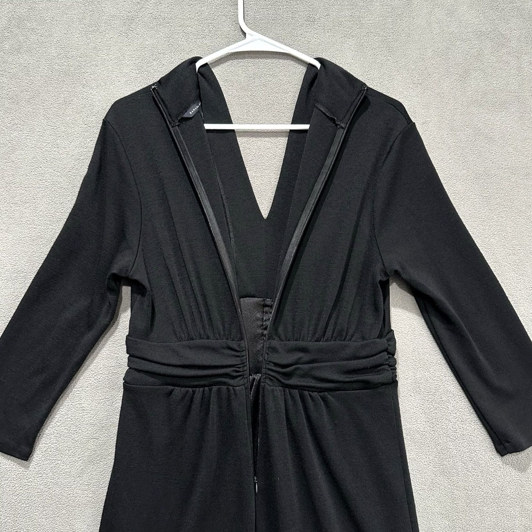 Banana Republic Vintage Banana Republic Sheath Dress - Womens 6 Black Wool Knit - Knee Length Size M / US 6-8 / IT 42-44 - 6 Thumbnail