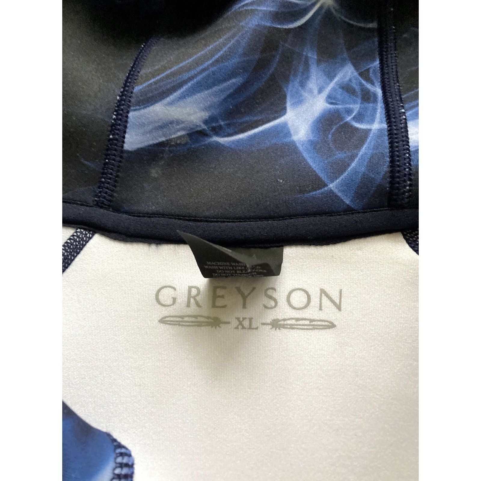Vintage Greyson Hoodie Womens XL Cropped Ghost Dancer Blue Stretch Polyester Spandex Activewear Golf Ghost Womens XL Blue Size XL / US 12-14 / IT 48-50 - 5 Thumbnail