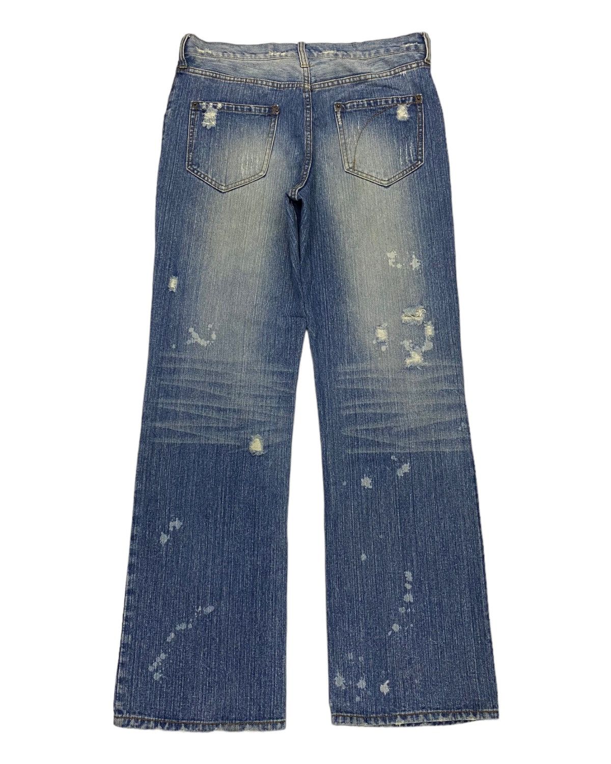 Hysteric Glamour EXHIBITIONIST JAPAN PUNK DISTRESSED DENIM PANTS Size US 32 / EU 48 - 3 Thumbnail