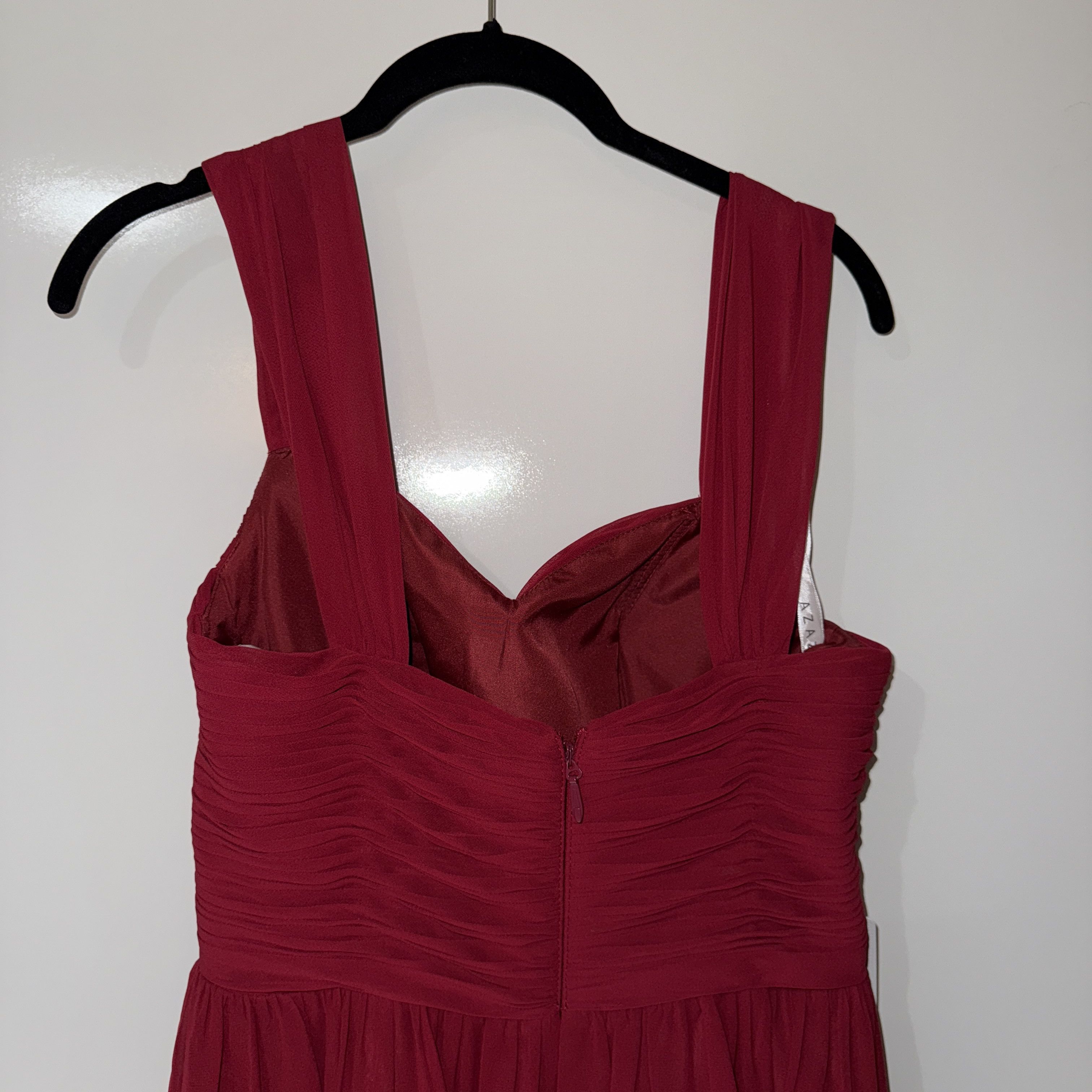 Other NEW Azazie Zapheira A-Line Ruched Chiffon Size S / US 4 / IT 40 - 4 Thumbnail