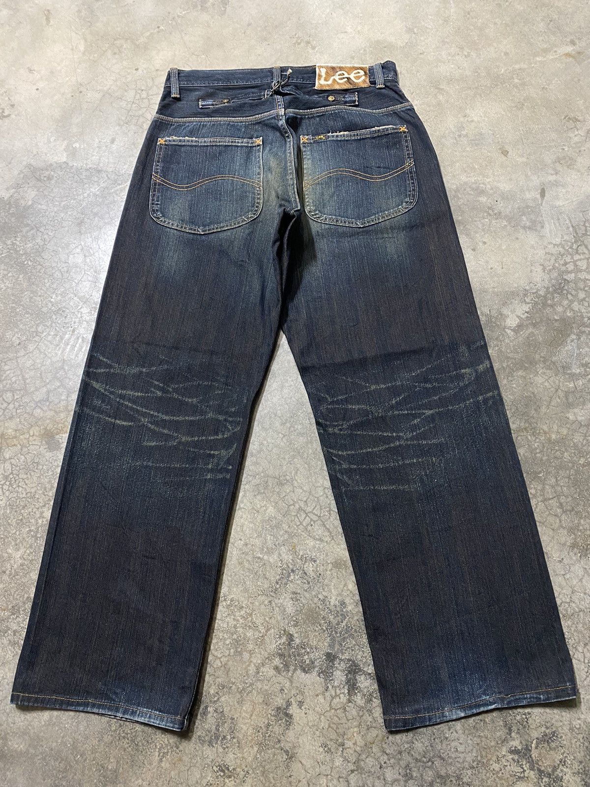 Lee Baggy Jeans Vintage Lee Cowboy Mud Rusty Denim @312 Size US 31 - 2 Thumbnail
