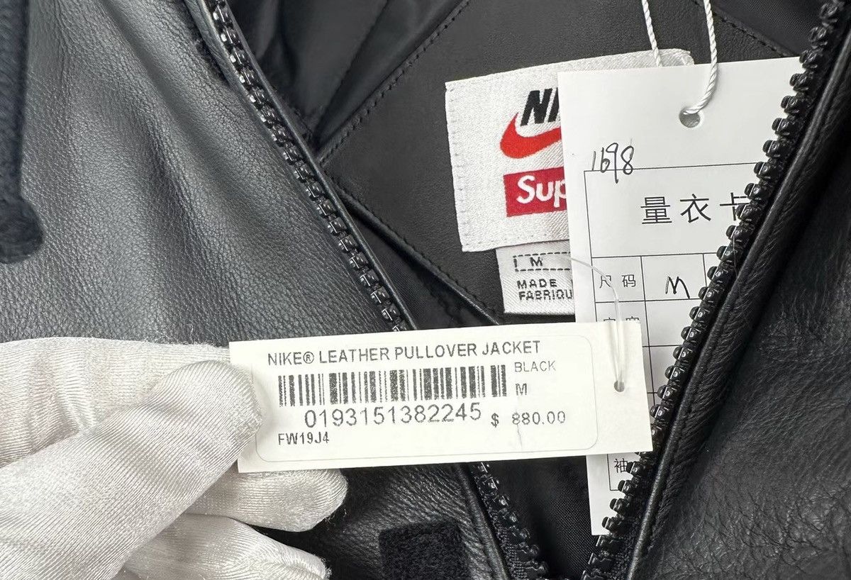 Nike × Supreme Supreme nike leather anorak jacket black new Size US M / EU 48-50 / 2 - 4 Thumbnail