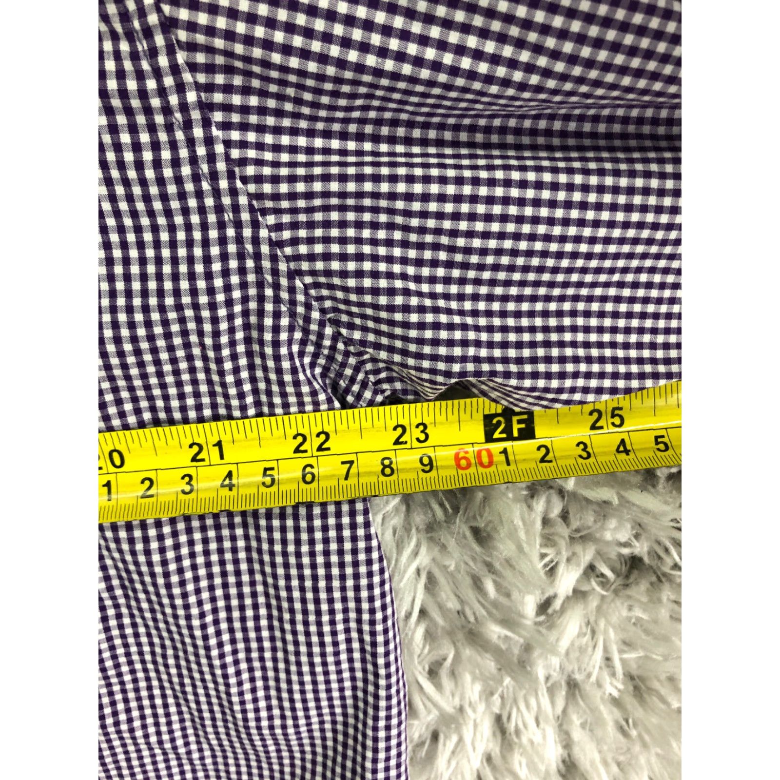 American Eagle Outfitters American Eagle Mens XL Purple Plaid Long Sleeve Spread Collar Shirt Size US XL / EU 56 / 4 - 4 Thumbnail