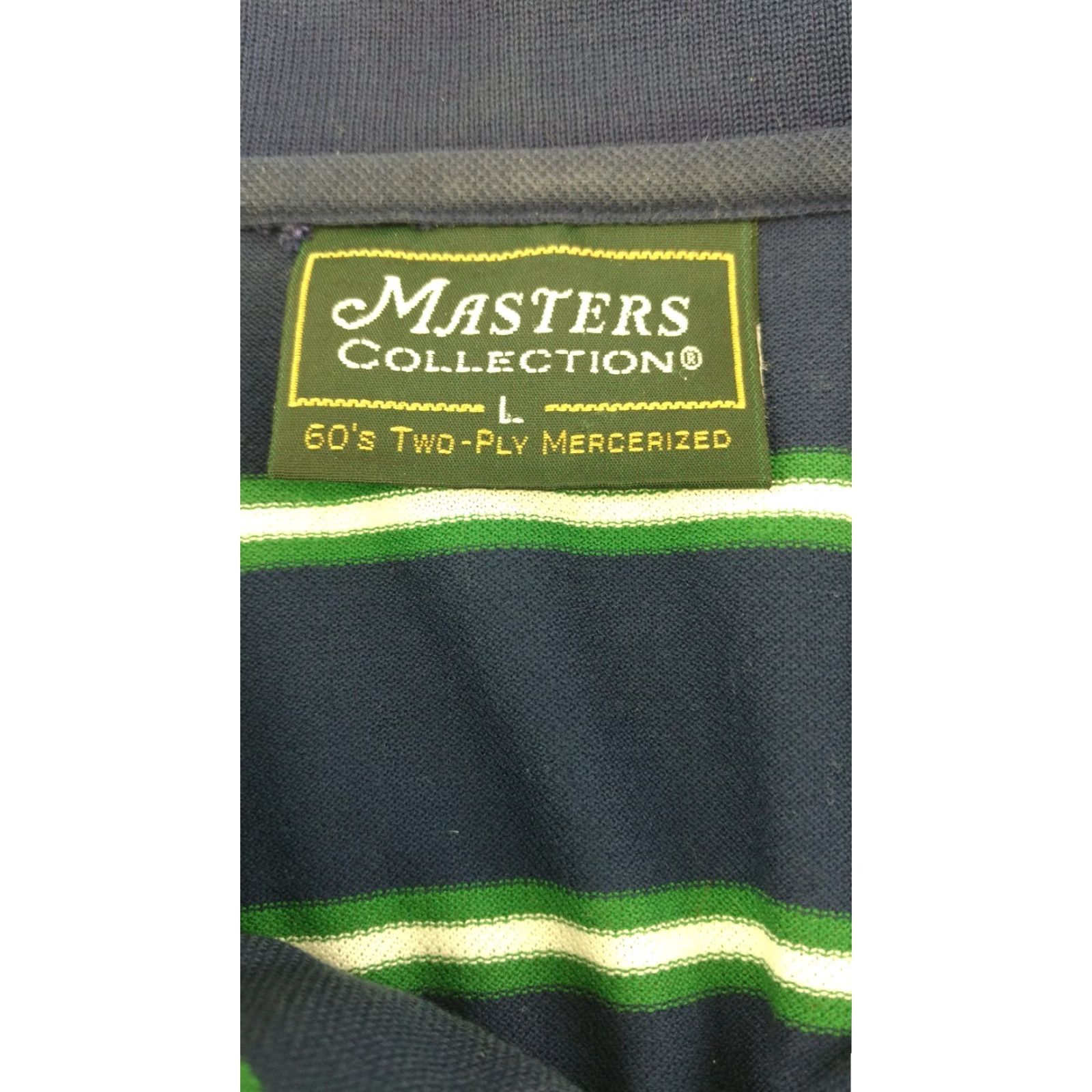 Vintage Mens Masters Collection Polo Shirt Blue Striped Golf Size Large Size US L / EU 52-54 / 3 - 7 Thumbnail