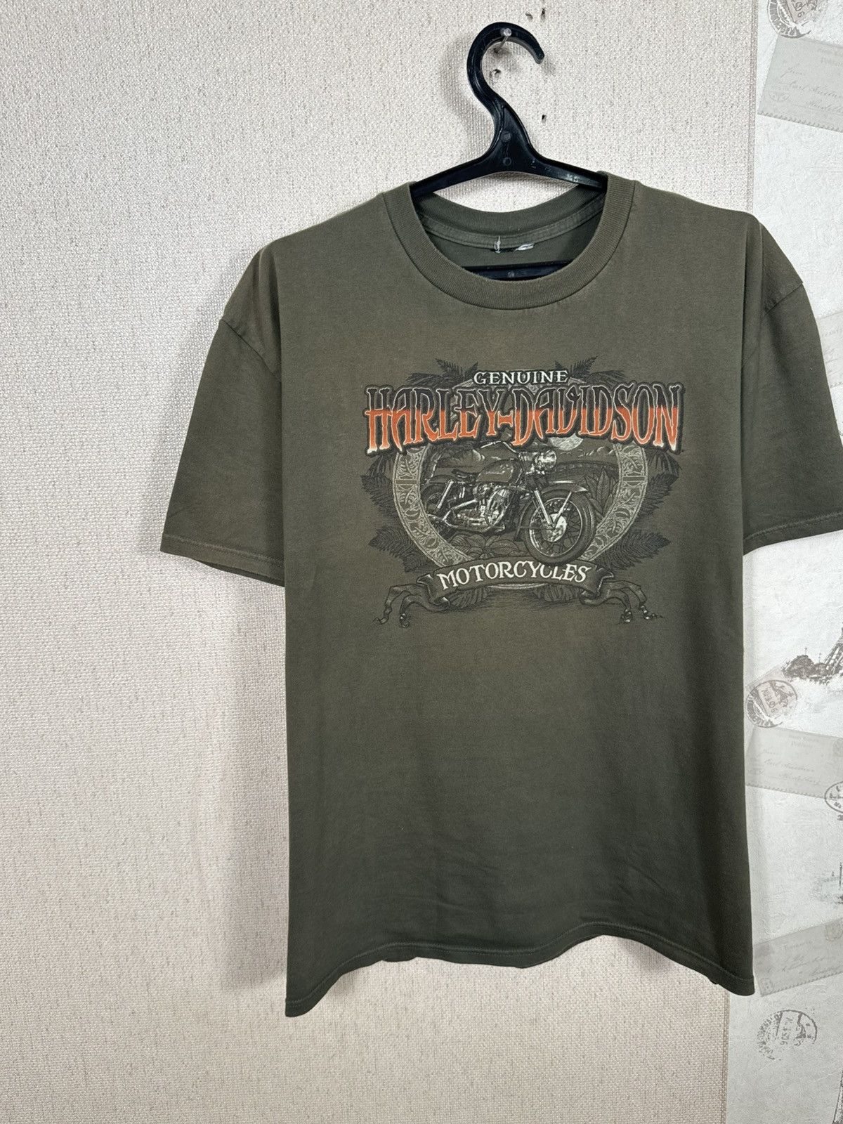Harley Davidson Vintage Harley Davidson T shirt Swiss Biker USA XL Green Size US XL / EU 56 / 4 - 3 Thumbnail