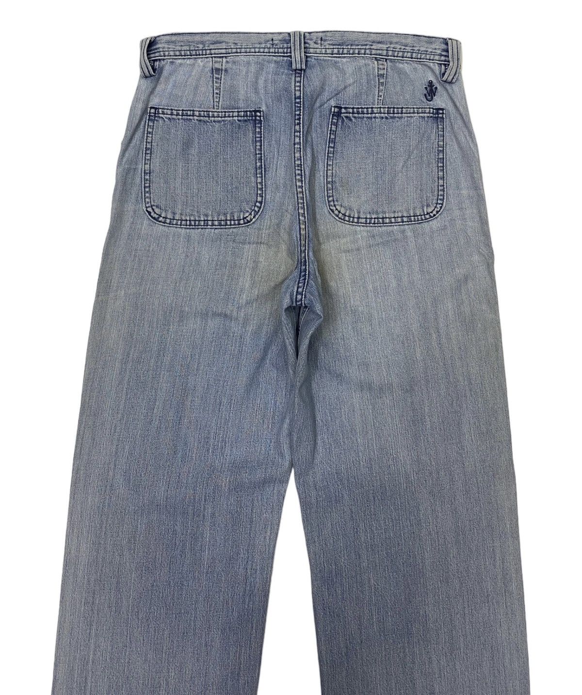JW Anderson 🔥J.W. ANDERSON DISTRESSED WIDE FIT CUT LEG DENIM JEANS Size US 30 / EU 46 - 6 Thumbnail