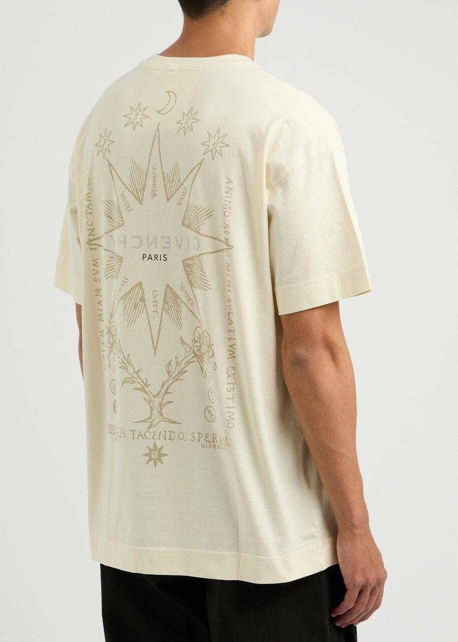 Givenchy Beige Tarot Print Reverse Logo T-Shirt Size US S / EU 44-46 / 1 - 3 Thumbnail