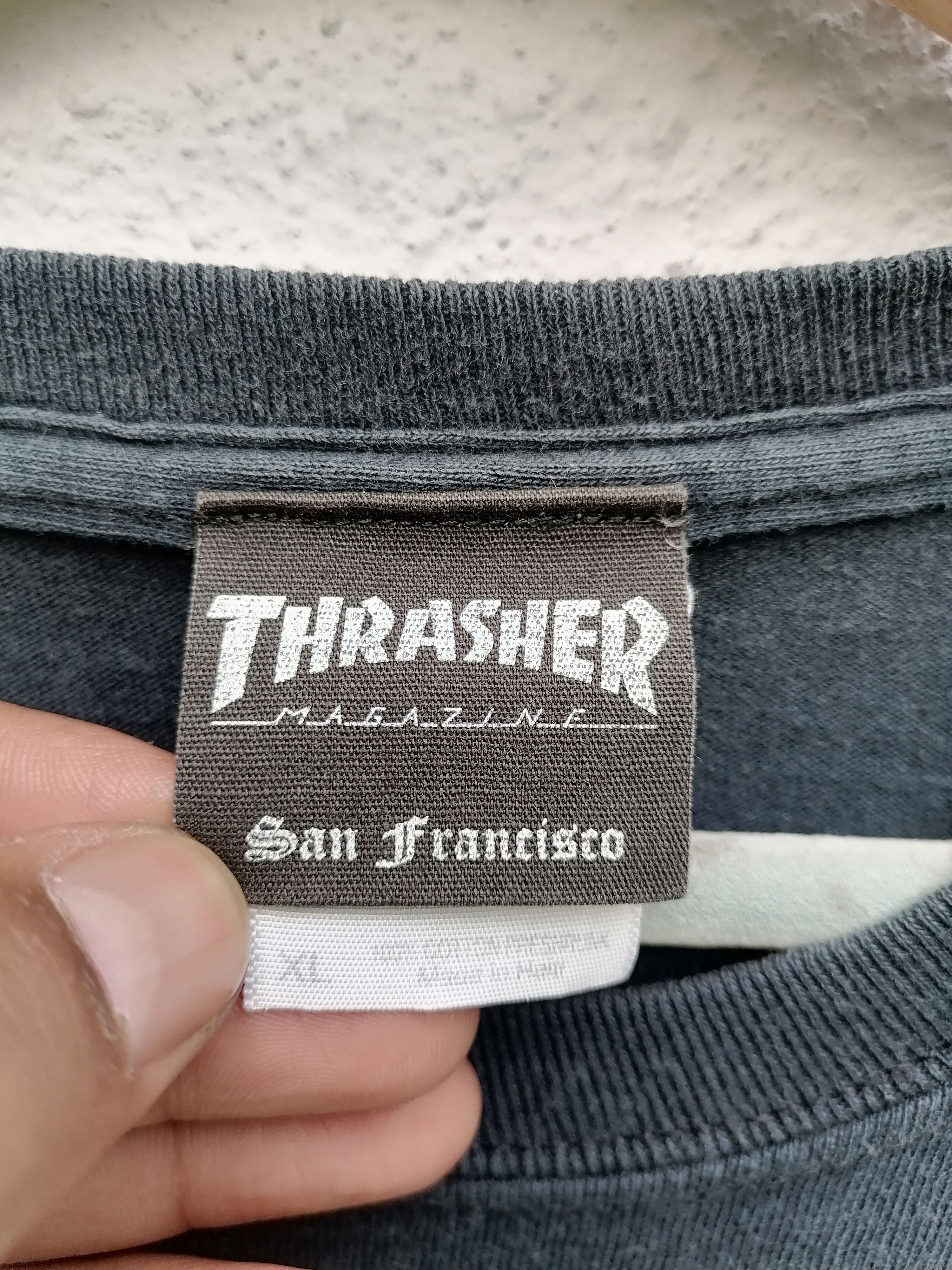 Thrasher × Vintage Thrasher Skateboard Magazine Sun Faded T-shirt Size US XL / EU 56 / 4 - 3 Thumbnail