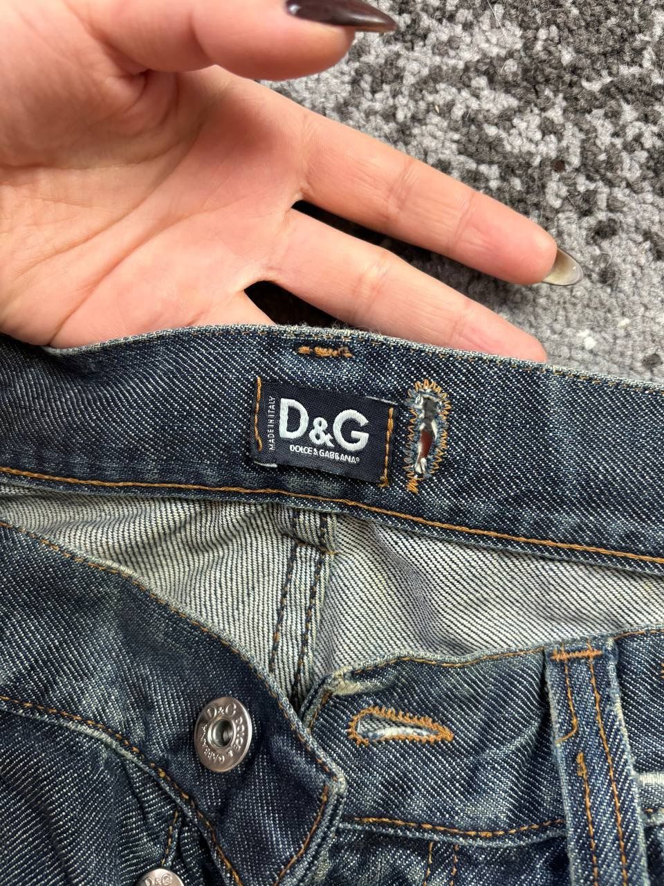 Dolce & Gabbana × Vintage Vintage Y2K Dolce & Gabbana Denim Distressed Faded Patch Pan Size US 32 / EU 48 - 6 Thumbnail