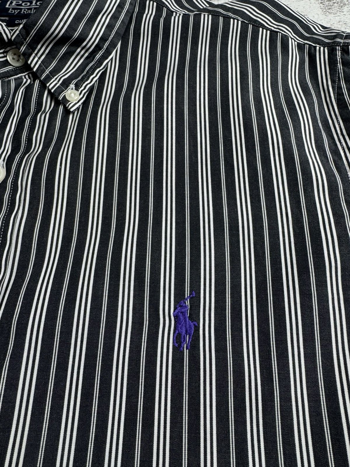 Polo Ralph Lauren Polo Ralph Lauren Black M Size 15 1/2-39 Button Striped Classic LongSleeve Shirt Size US M / EU 48-50 / 2 - 6 Thumbnail