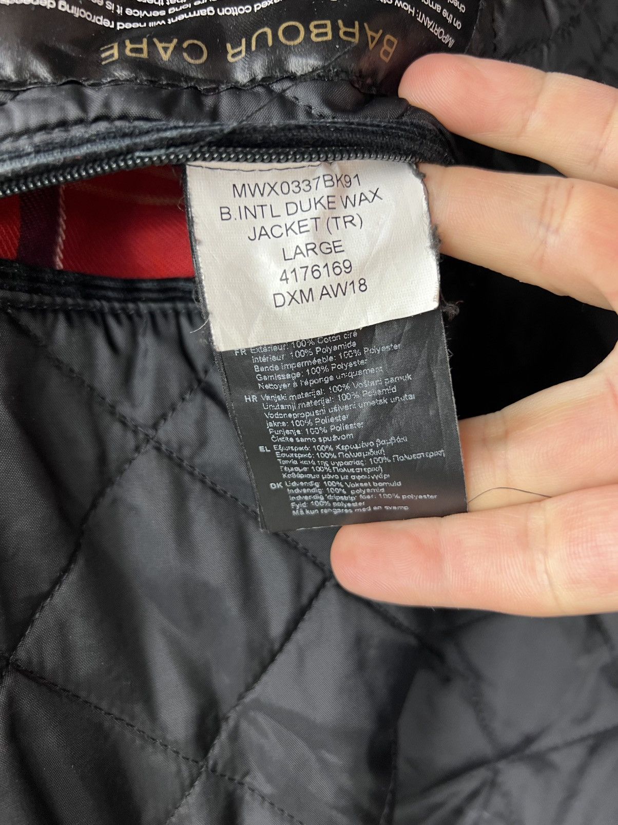 Barbour Barbour International Wax Jacket Men's Size L Black Bomber Size US L / EU 52-54 / 3 - 11 Thumbnail