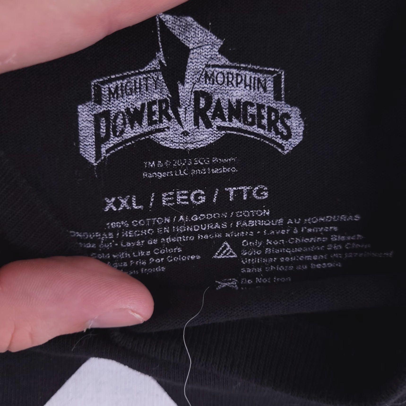 Vintage Power Rangers Shirt Mens 2XL Black Short Sleeve Mighty Morphin Size US XXL / EU 58 / 5 - 4 Thumbnail