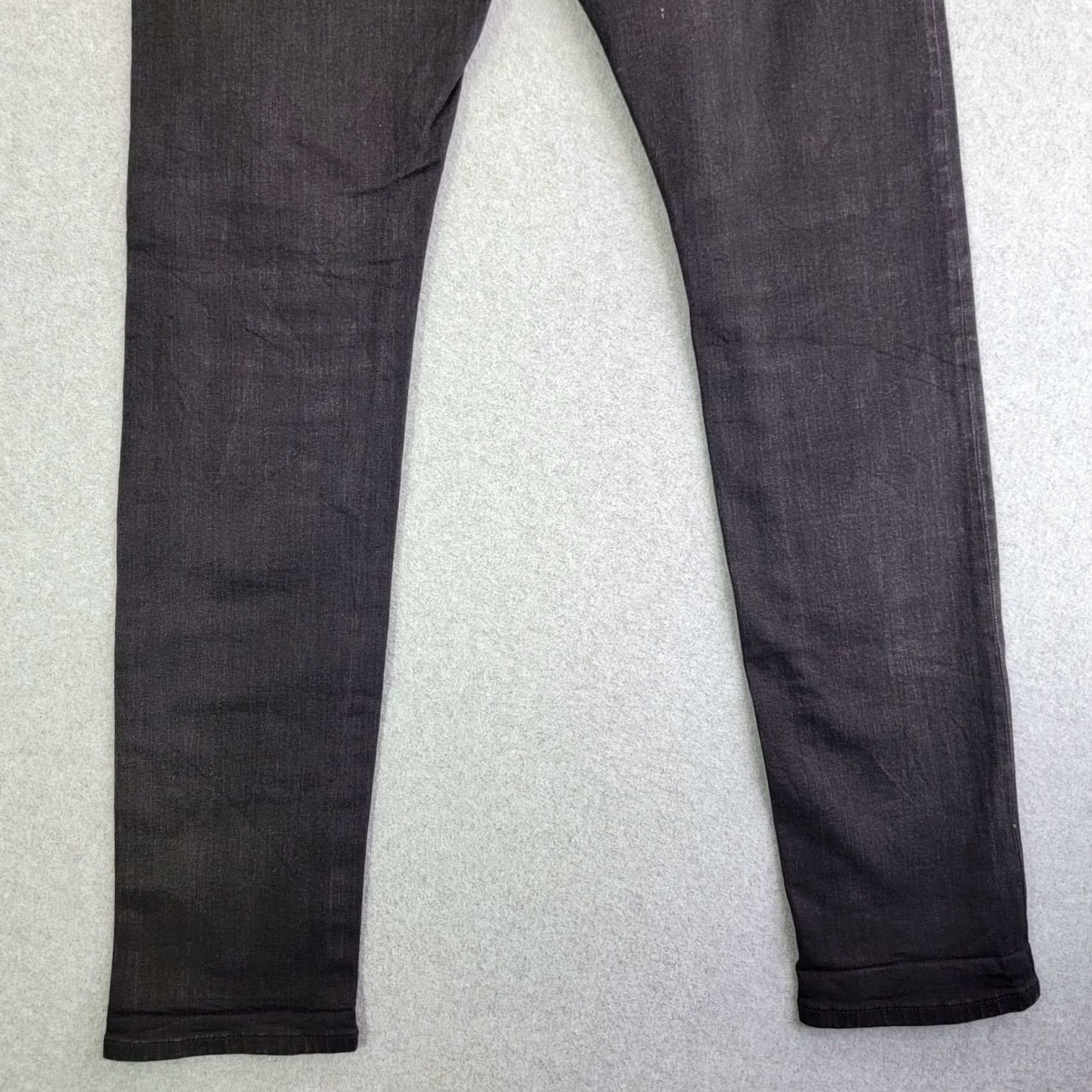 Uniqlo Uniqlo Jeans Mens 35x30 Black Dark Wash Slim Straight Stretch Denim Size US 35 - 6 Thumbnail