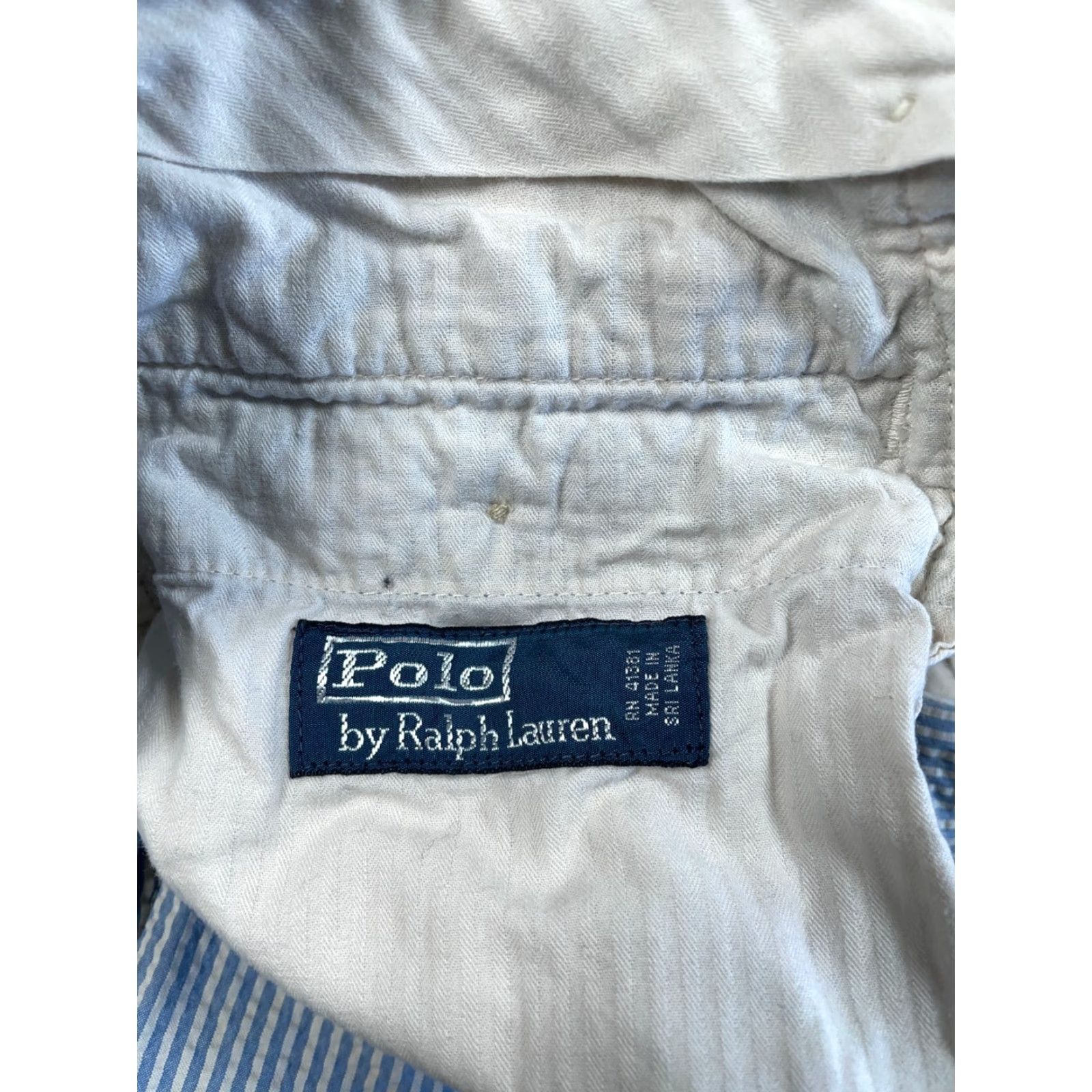 Polo Ralph Lauren Polo Ralph Lauren Seersucker Shorts Blue Striped Casual Men's 35 Regular Inseam 9 90s Preppy Size US S / EU 44-46 / 1 - 3 Thumbnail