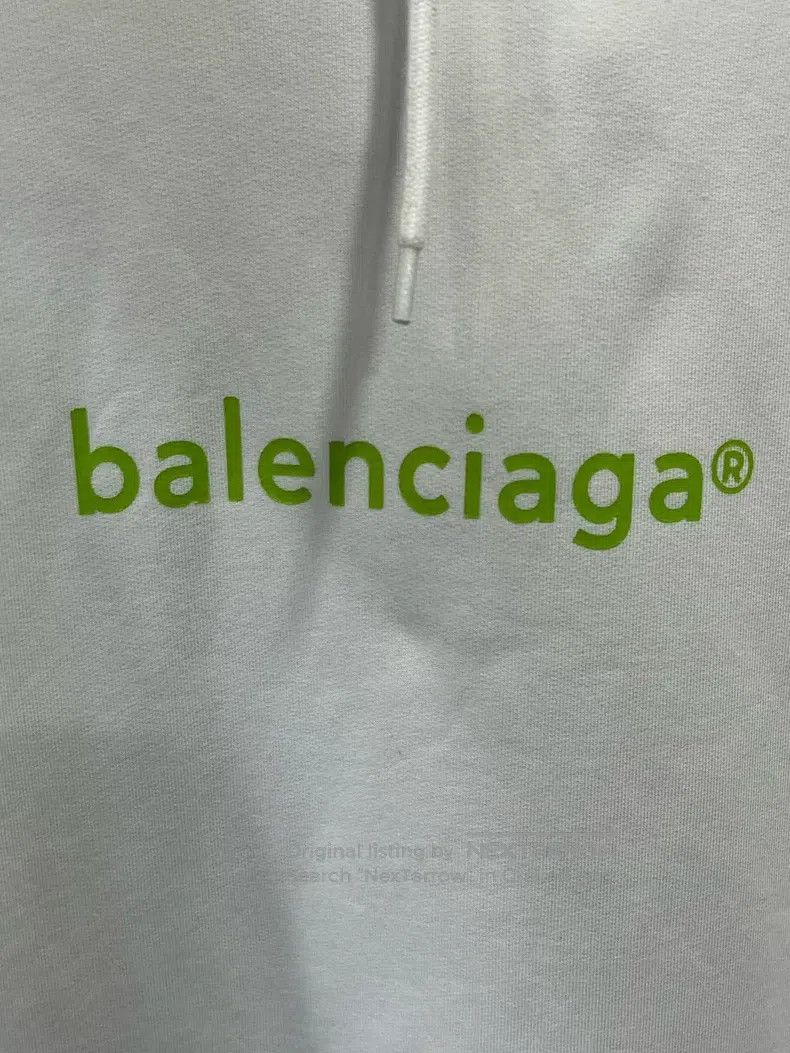 Balenciaga Balenciaga Email Logo White and Green Hoodie Size US S / EU 44-46 / 1 - 4 Thumbnail