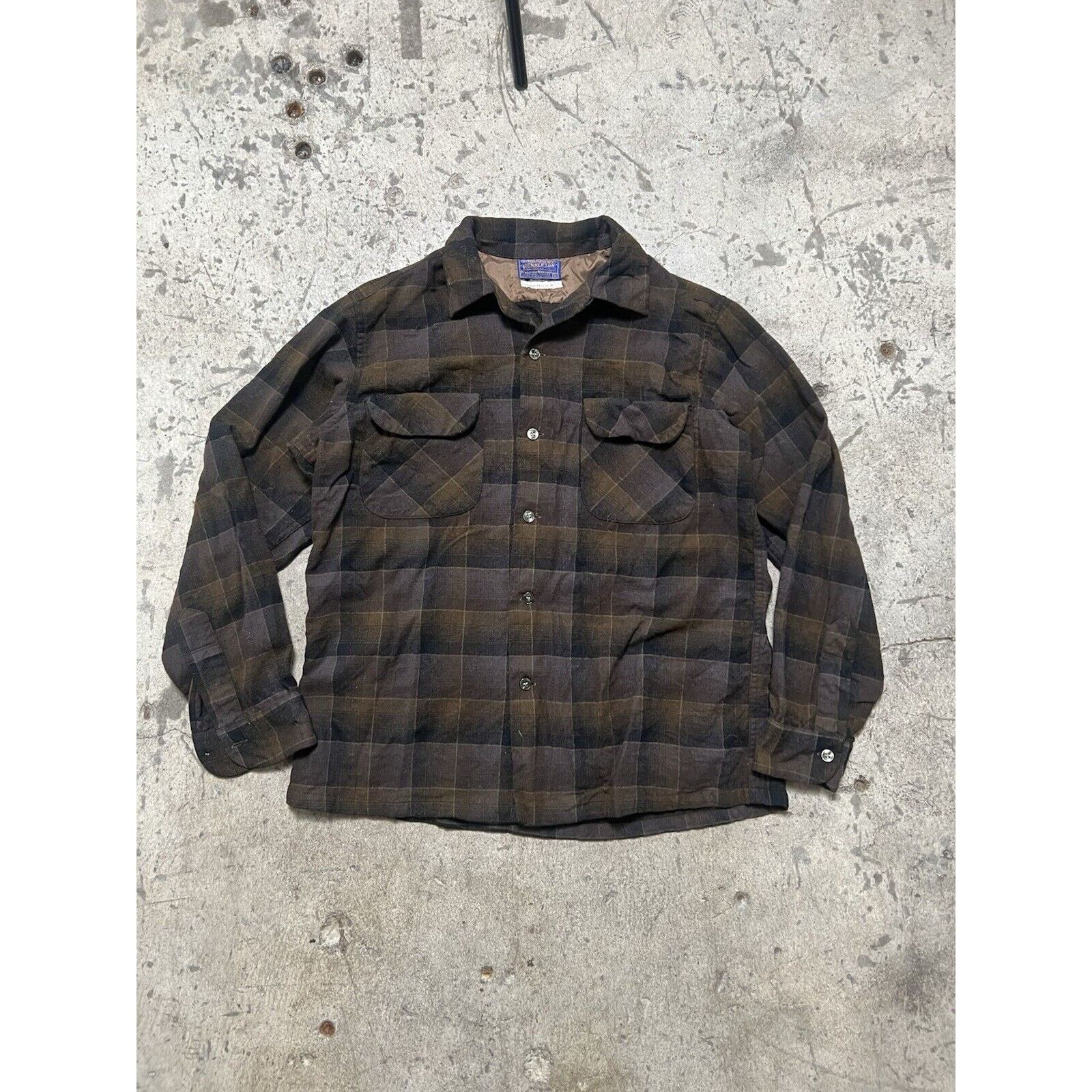 Pendleton Vintage 1960s Pendleton Loop Collar Button Down Shirt 