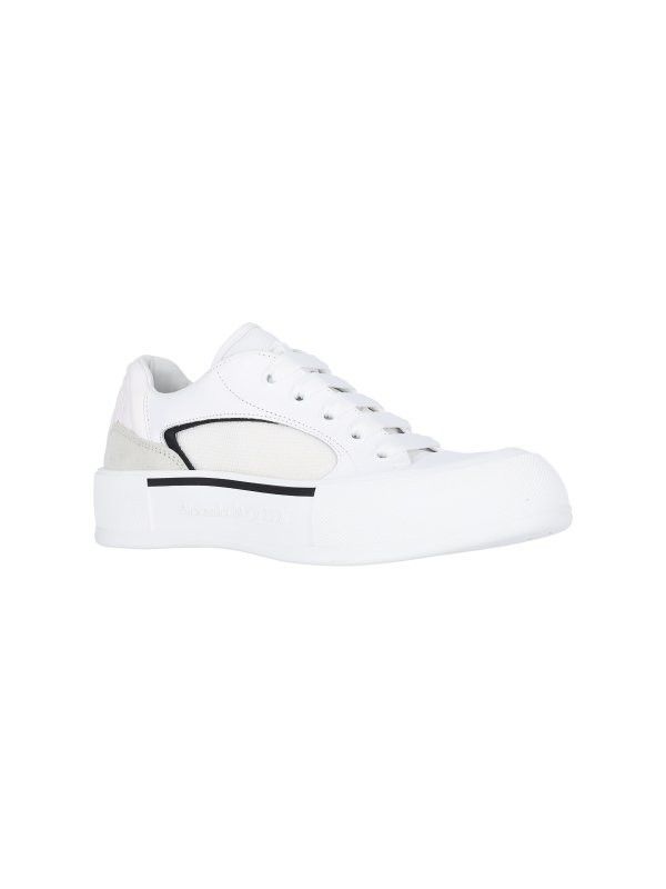 Alexander McQueen o1w1db10725 Skate Deck Plimsoll Sneaker in White Size US 7 / EU 40 - 2 Thumbnail