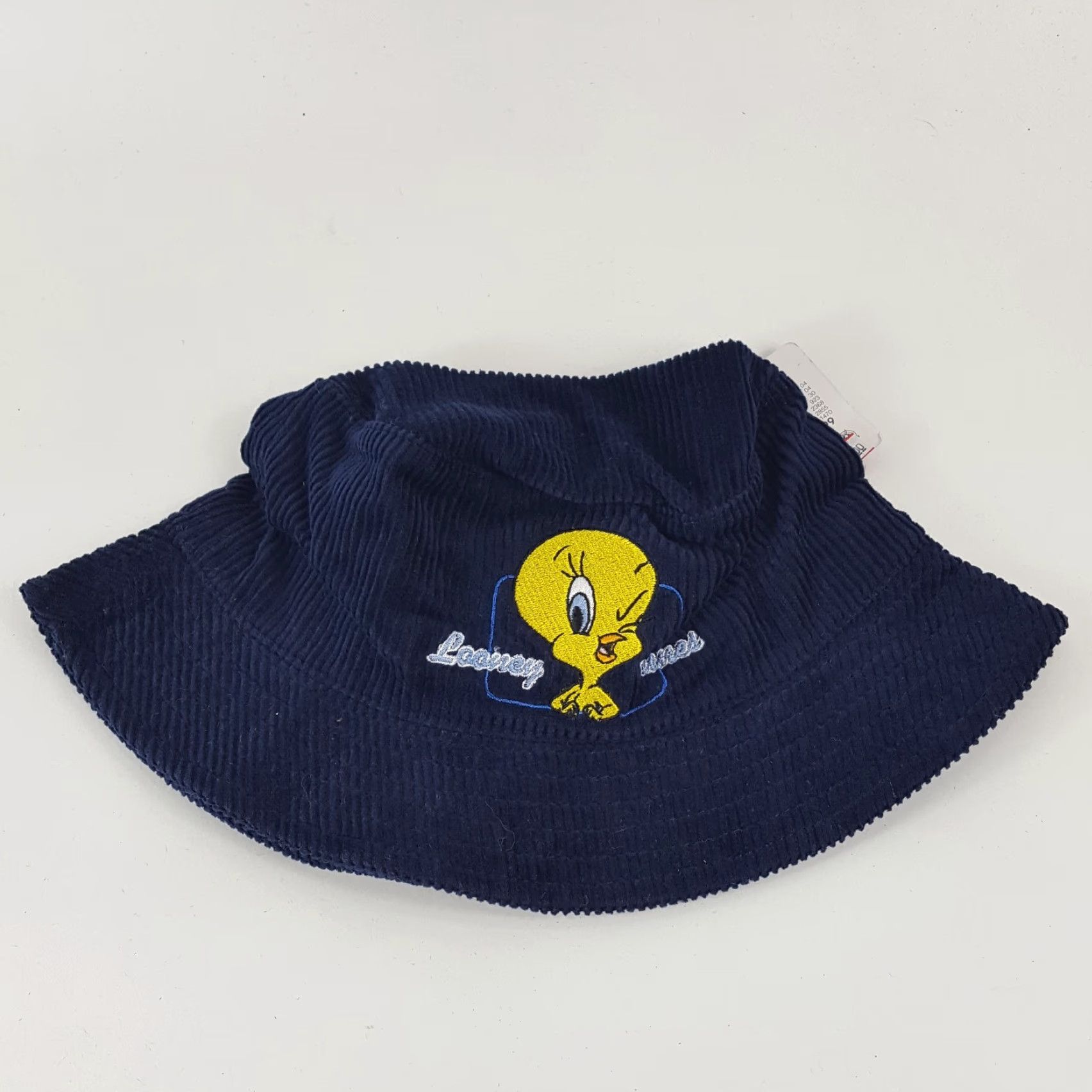 Vintage VINTAGE Looney Tunes Tweety Bird Bucket Hat M Blue Corduroy 90s Cartoon Casual Mens Size ONE SIZE - 4 Thumbnail