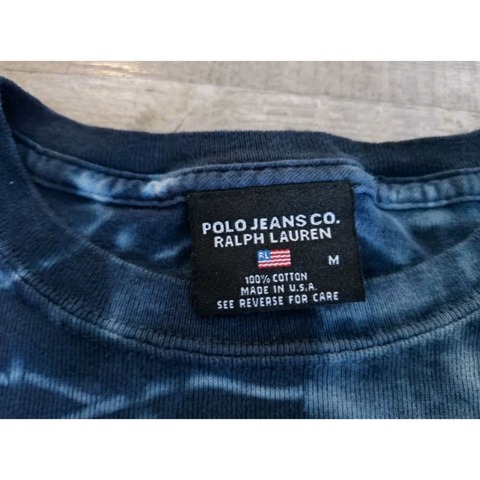 Ralph Lauren VINTAGE Ralph Lauren Men T-Shirt Size M Cotton Tie Dye Short Sleeve Blue 90s Y2K Made in USA Size US M / EU 48-50 / 2 - 7 Thumbnail