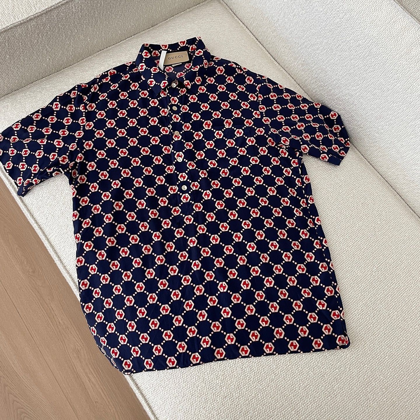 Gucci × Tom Ford S/S 2001 Magma Print Silk Shirt (SS01, Lava