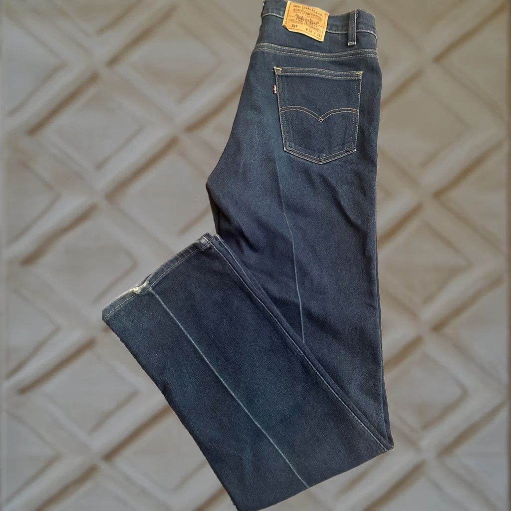 Levi's VINTAGE Levi's Jeans Men 38x36 Blue 517 Bootcut 100% Cotton Denim Western Ranch EUC Mens Size US 38 / EU 54 - 1 Thumbnail