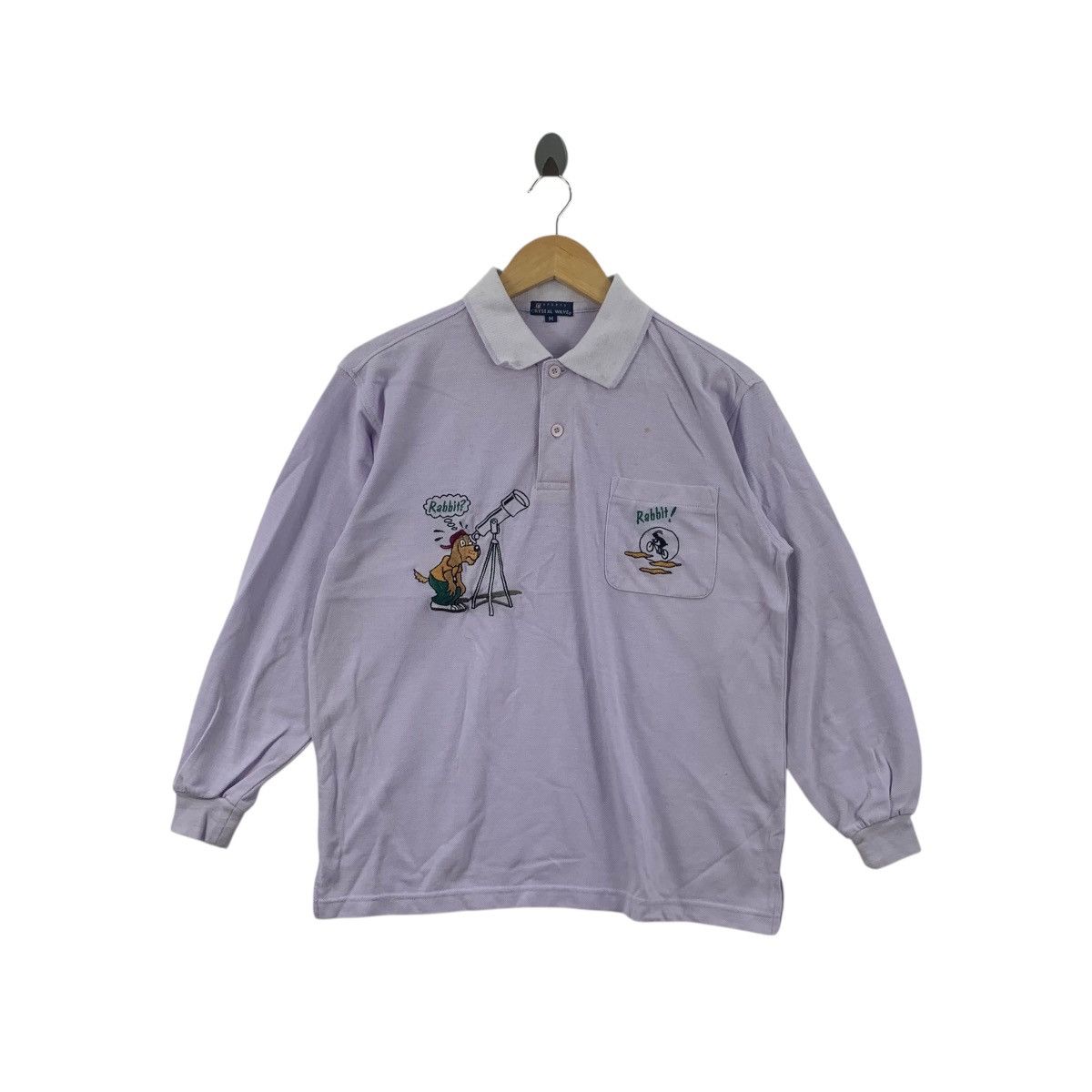 Vintage Vintage CRYSTAL WAVE SPORTS Cartoon Polo Tee Shirt Top Size M / US 6-8 / IT 42-44 - 1 Thumbnail