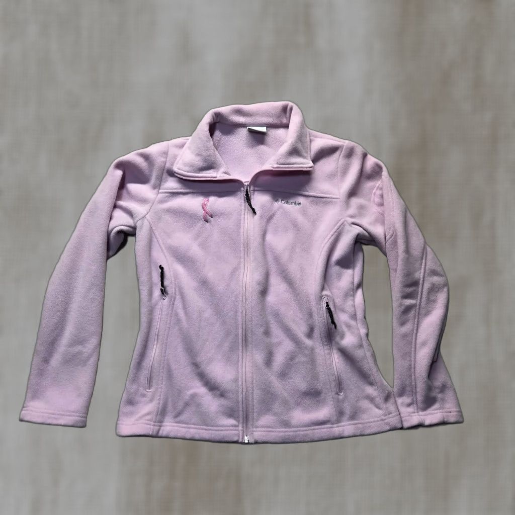 Pinko COLUMBIA Jacket Pink Zip Up Fleece Embroidered Breast Cancer Women's M Medium Size M / US 6-8 / IT 42-44 - 1 Thumbnail