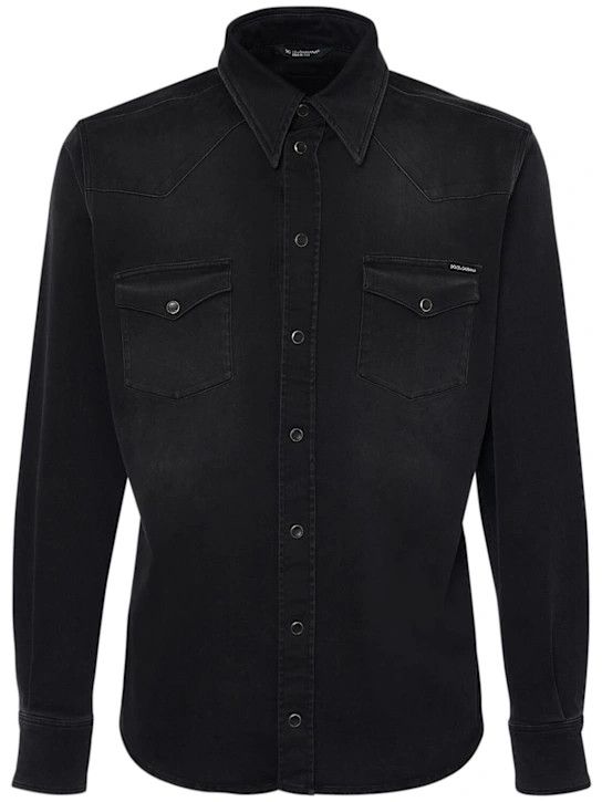 Dolce & Gabbana o1lsvrm0425 Denim Shirt in Dark Grey Size US L / EU 52-54 / 3 - 1 Thumbnail