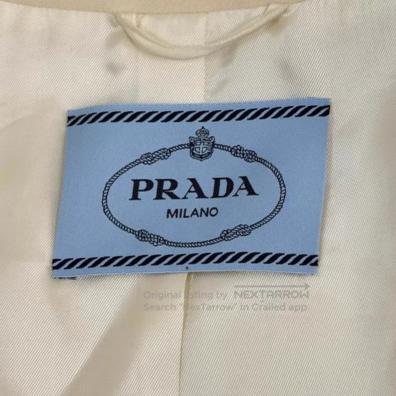 Prada Prada Beige gold buckle wool medium and long coat Size XS / US 0-2 / IT 36-38 - 5 Thumbnail