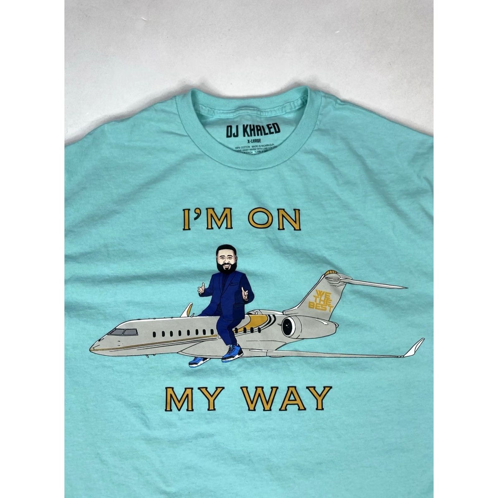 AQUA VINTAGE DJ Khaled We The Best I'm On My Way Graphic T-shirt Men XL Aqua Blue Rap Music Size US XL / EU 56 / 4 - 2 Thumbnail