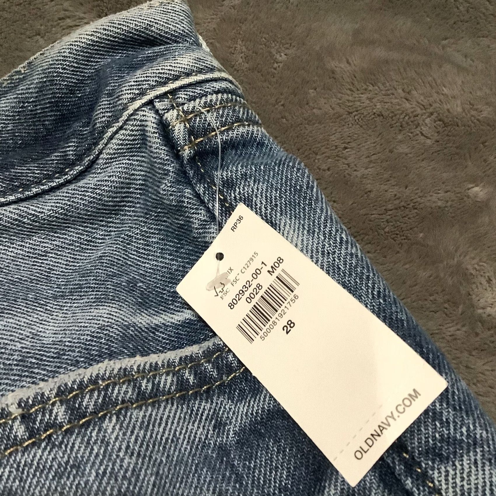 Old Navy VINTAGE Old Navy Denim Shorts Slouchy Straight Cut-Off Plus Size 28 Women Blue Dark High Rise NEW Size 28" / US 6 / IT 42 - 2 Thumbnail