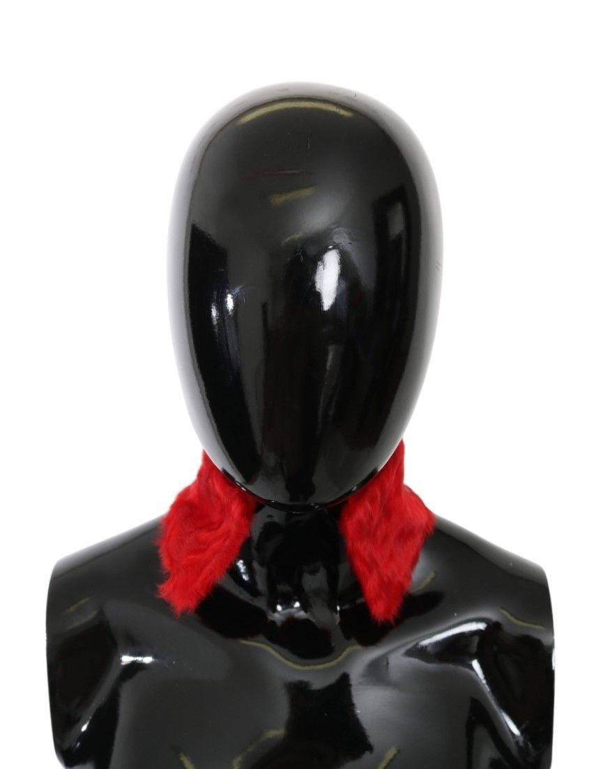 Dolce & Gabbana Elegant Red Lambskin Women's Scarf Size ONE SIZE - 1 Thumbnail