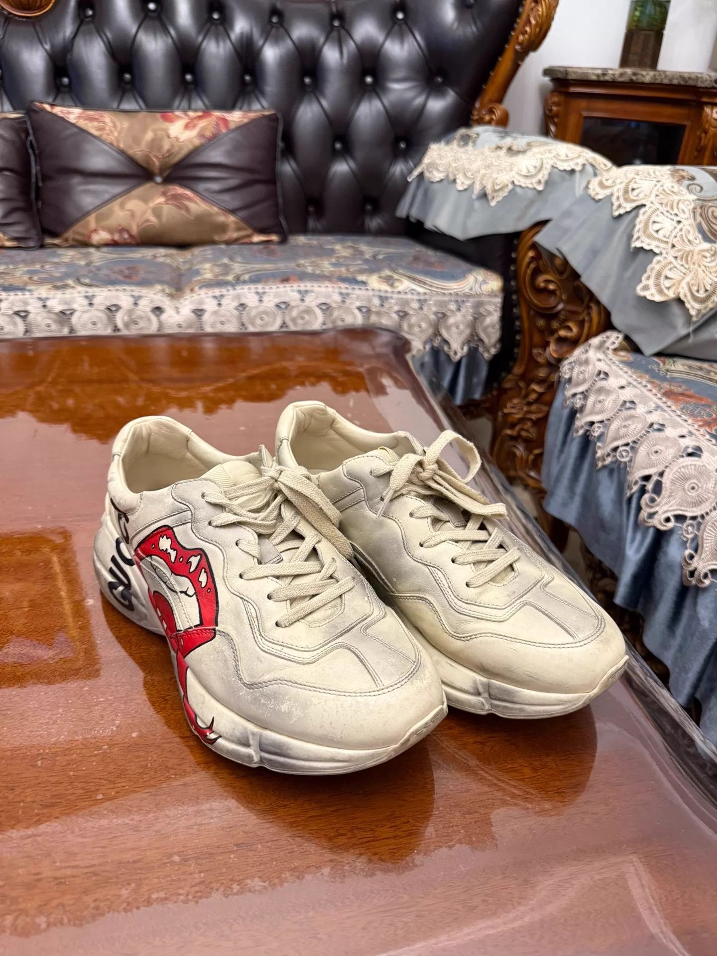 Gucci Gucci Iconic GG Logo Distressed Dad Sneaker US 7.5 Authentic Size US 7.5 / EU 40-41 - 1 Thumbnail