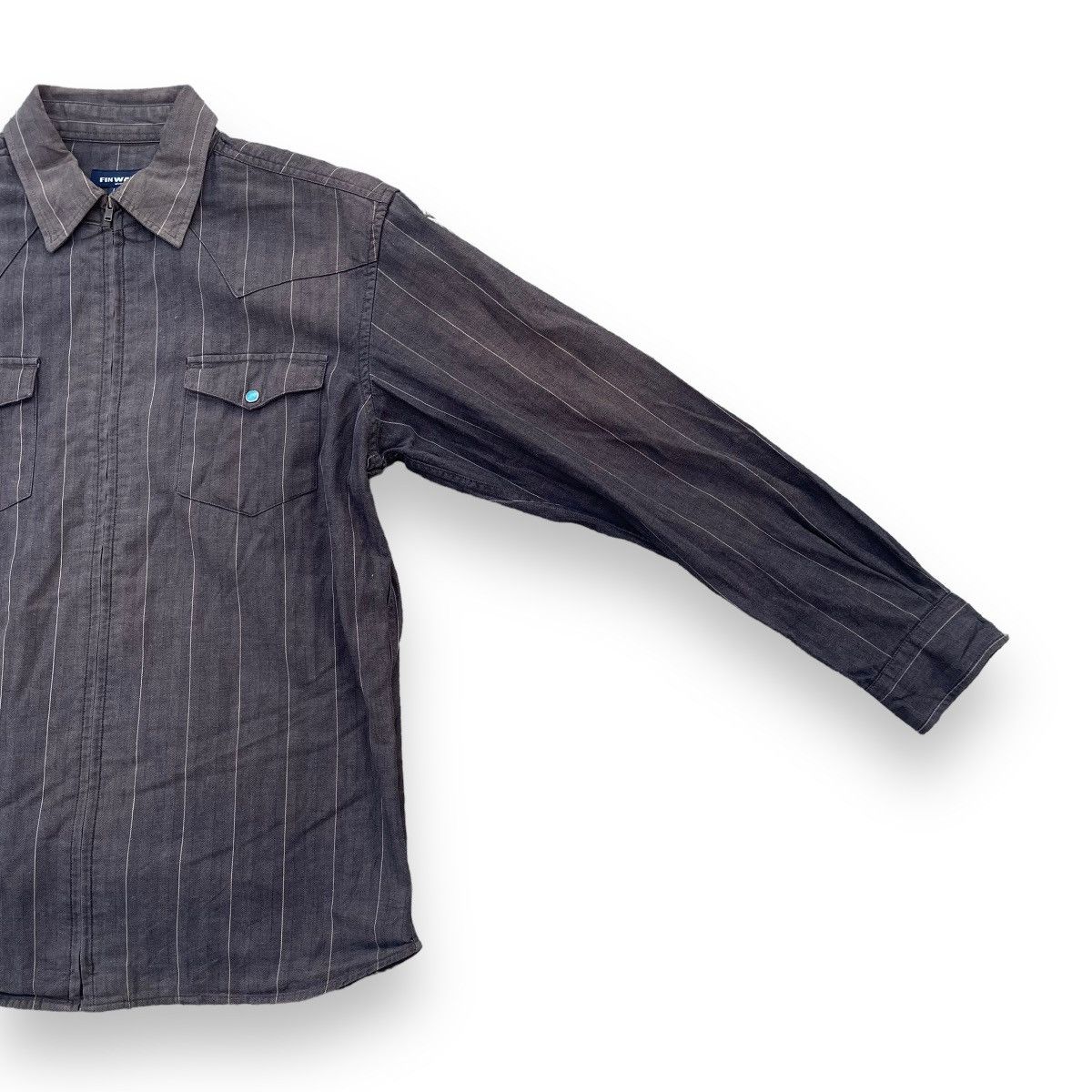 Issey Miyake 🇯🇵 VINTAGE FINWAY STRIPES FULL ZIP JACKET Size US L / EU 52-54 / 3 - 5 Thumbnail