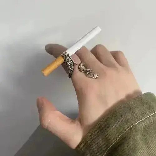 VIBE Dragon Cigarette Holder Ring Size ONE SIZE - 5 Thumbnail